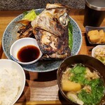 食堂Ao. - 天然魚のカブト焼き定食（1,100円税込）