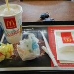 マクドナルド - 食べ終わりました（カギの位置が・・・）