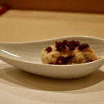 鮨 やすみつ - 鮟肝 西瓜の奈良漬