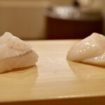 鮨 やすみつ - 真子鰈 帆立