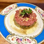 創作料理Ryota  - 宮城県産黒毛和牛と焼き茄子　極上タルタルユッケ　ハーフ