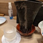 割烹　梅津 - 夫は冷酒（英勲）に切り替えました