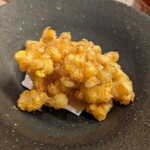 割烹　梅津 - 大将から玉蜀黍の天ぷら