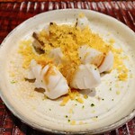 すし処 ひさ田 - 【写真④】障泥烏賊の下足、葛ポン酢、自家製唐墨