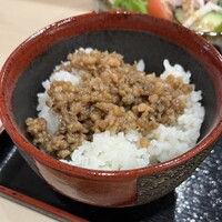 やきとり お㐂樂 人形町店 - 鶏そぼろご飯