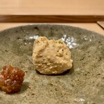 我逢人 - あん肝(北海道余市)と奈良漬