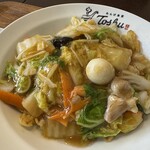 れんげ食堂 Toshu - 料理写真:五目あんかけ焼そば