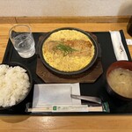 ゆうたく - かつとじ定食(ライス大盛り)