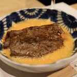 すき焼き十二天 - 本日のA5黒毛和牛と野菜(山形牛の霜降りサーロイン)