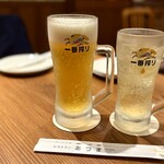 ビフテキ家あづま - 飲み放題生ビールとハイボール