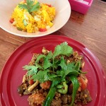 インドラ - サラダライス&ラム肉のスパイス炒め