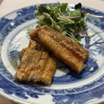 鮨 なんば - 焼き穴子　パリパリの食感と香ばしさがさすが！