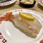 スシロー - 店内殻むき！天然赤海老の塩麹漬け
