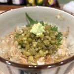 信州そば 信玄 - わさび菜は味がついています