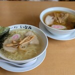 青竹手打ちラーメン いなみ - 料理写真:相方とらーめんランチ♪
