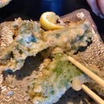 凡味 そばきり - ほたての大葉揚げ