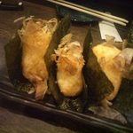 縁家 - 2014.8. 味噌おにぎり　今日もチビ用のミニおにぎりサービス♪