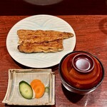 麟 - 鰻長焼き定食で〆