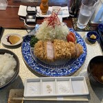 とんかつパリ - Tokyo-X リブロース、キャベツとご飯　大盛り（2025年5月25日撮影）