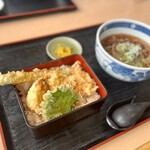 そば源 - 料理写真:とり・ごぼう天重セット