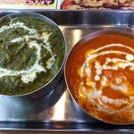 カリーゾーン - Cランチセット￥900　カレー2種（8種類から選択）