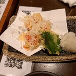 地酒と道産食材 一笑 - 山わさびたらこ天ぷら