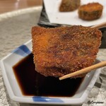 日本料理 とくを - 原木椎茸のフライをソースで