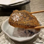 日本料理 とくを - 原木椎茸のフライを岩塩で