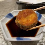 日本料理 とくを - ズッキーニのフライをソースで