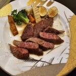 そば庵しづか亭 - 前沢牛ミスジステーキ