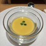 鳥取和牛専門店 大山 - 冷製コーンスープ。