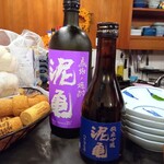 伊のおばんざい NICOICHI - 泥亀焼酎＆純米吟醸酒