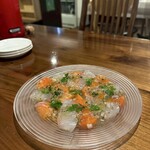 ななくさ食堂 - 真鯛と信州サーモンのカルパッチョ 
