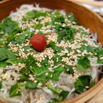 料理旅館 田事 - めっぱめし（しらす）、夏は汗をかく程です。