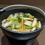 みよ田 - そば屋におまかせコース：鴨なべ、煮えた♪(2025年5月)