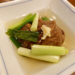 釜めし菜時記 さき亭 - 鰯つみれと九条葱の炊き合わせ