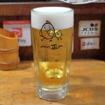 やきとり 正や - 一番搾り生ビール