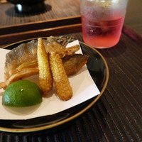 魚菜料理 縄屋 - 鮎とヤングコーンの揚げ物
