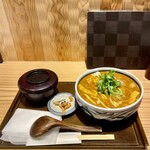 天然大海老天丼 自家製おうどん 白狐 - 