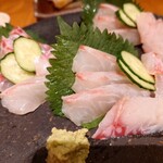 日本酒酒場 福島スイッチ - 真鯛のお造り♪