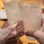 地葉はなれ - 元同僚と１ヶ月ぶりの乾杯♡オススメの生わさびサワーはあまり山葵の味はしなかったです(笑)