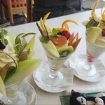 フルーツむらはた - 選んだパフェはやはり、それぞれの性格が出てます(笑)