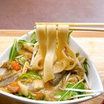 湯川テラス - おっきりこみけんちんみそ