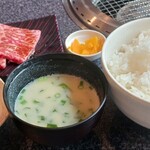 焼肉松坂 - オリーブ牛ランチ（白ごはん大）