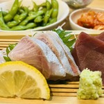 ステーキファイブと寿司六 - 熟成お刺身三昧（並） 1,408円