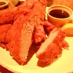 駒沢 ひろの亭 - 2014/8　トンカツと白身魚のから揚げ