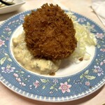 がばちょ - カニクリームコロッケ（2個入りやけど、1個だけやってもろた）