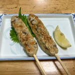 鳥獣菜魚 あい川 - 牛タン入りつくね串