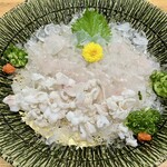 鳥獣菜魚 あい川 - 活あなご 刺し身