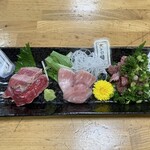 鳥獣菜魚 あい川 - 生本マグロ3種盛り